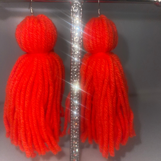 Bright Orange Tassels