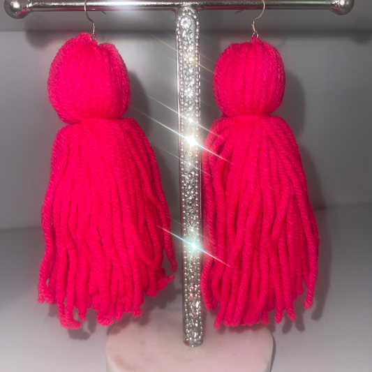 Hot Pink Tassels