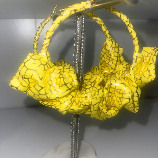 Yellow Ruffle Hoops