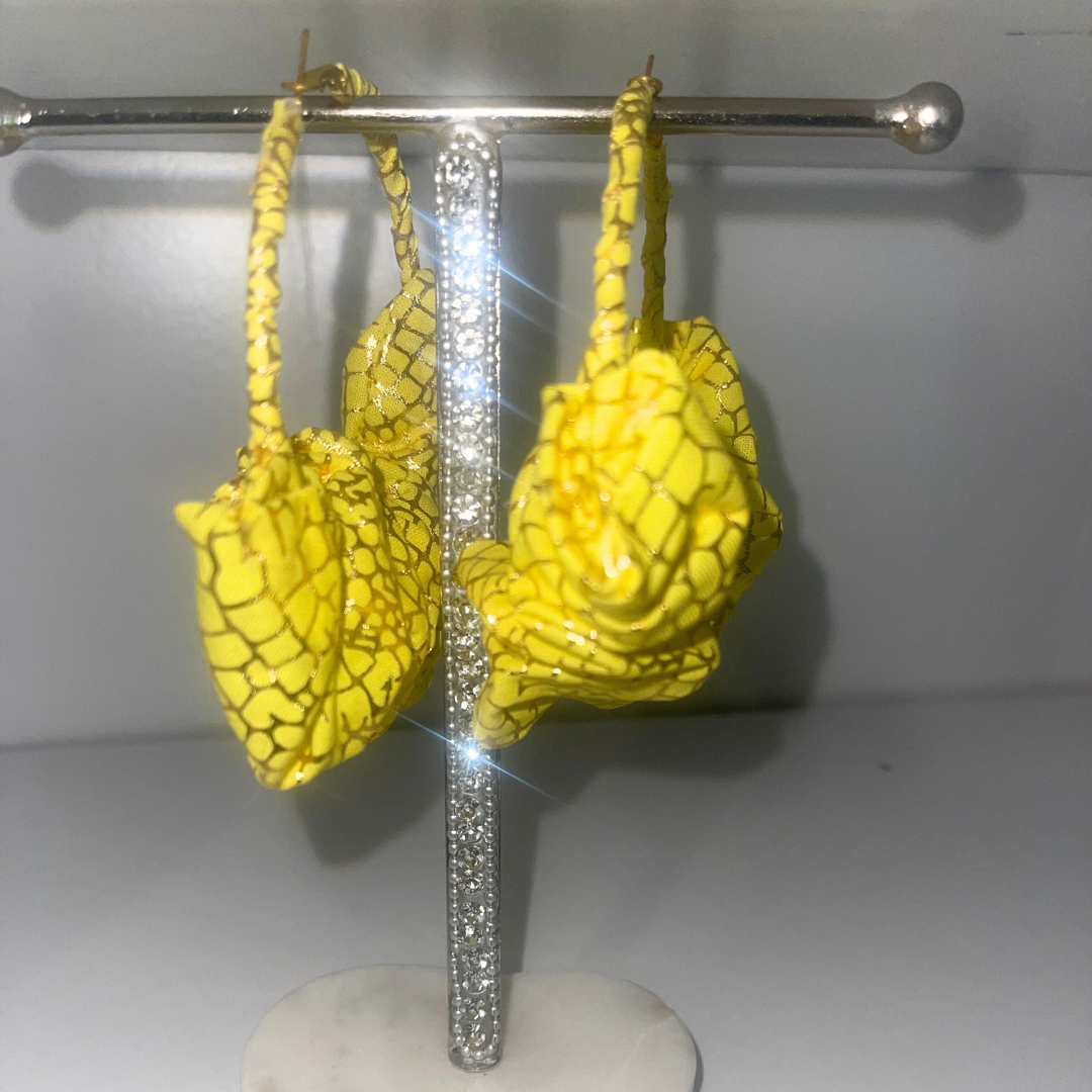 Yellow Ruffle Hoops