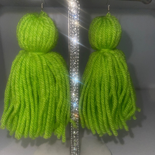 Lime Green Tassels